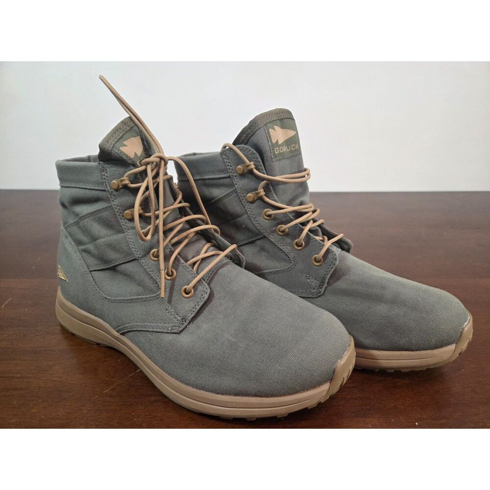 GORUCK Jedburgh Tactical Boots green Canvas US 11 Rugged Outdoor Footwear